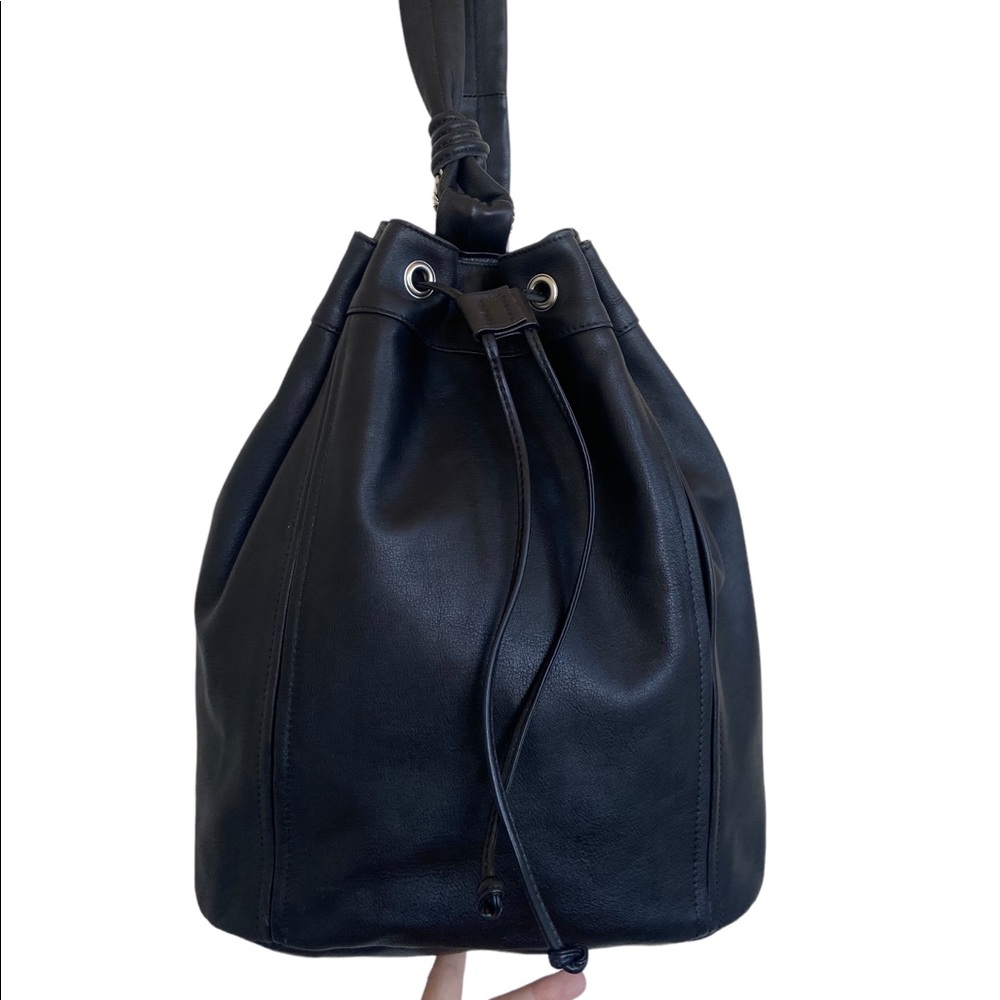 Marco Buggiani Leather Drawstring Bag - image 3